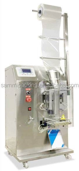 طراحی جدید 3 طرف مهر ماشین بسته بندی عمودی کوچک اتوماتیک مایع خالص آبمیوه سس کیسه بسته بندی ماشین
