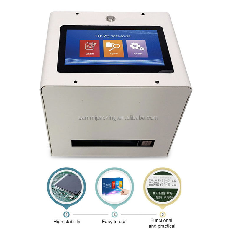 کیسه پلاستیکی بطری دسکتاپ دستی ثابت Mfg Exp نوار دیجیتالی کد تاریخ QR چاپگر جوهر افشانی تاریخ انقضا کد دسته
