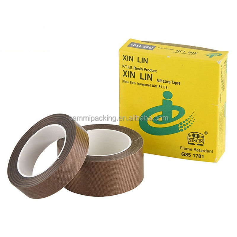 نوار رنگ قهوه ای PTFE پوشش شده فیبرگلاس برای جوش و بسته بندی کمربند عرض 13/15/19/25/30/50MM