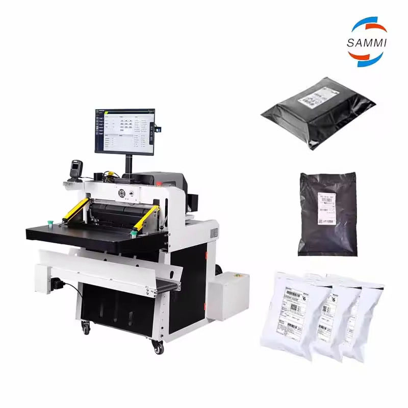 DFD-50I کیسه ها ماشین مهر و موم و برچسب گذاری اتوماتیک اکسپرس کیسه بسته بندی سیستم های بسته بندی تجارت الکترونیک بسته بندی ماشین بسته بندی اتوماتیک