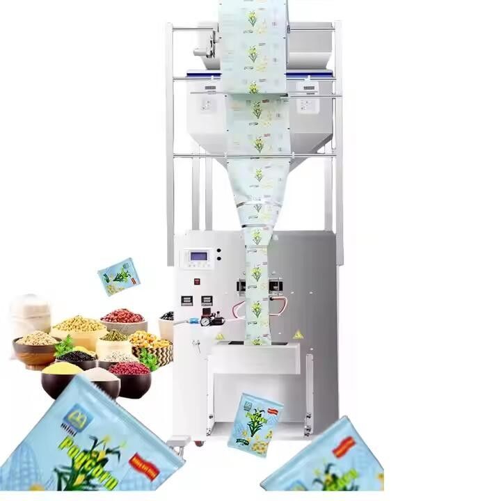 نیمه اتوماتیک دو سر ماشین بسته بندی پر کردن وزن بزرگ برای دانه های سویا دانه های کود پودر کیسه