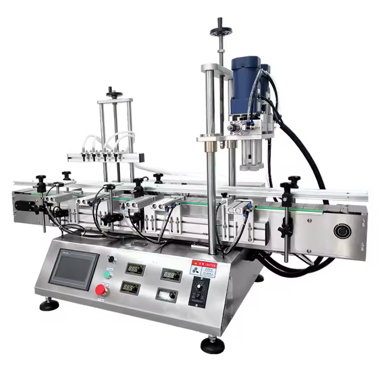 Small Desktop 1ml-10ml Liquid Glass Vial Filling Crimping Capping Machine for Beverages Oils Magnetic Pump Small Volume
