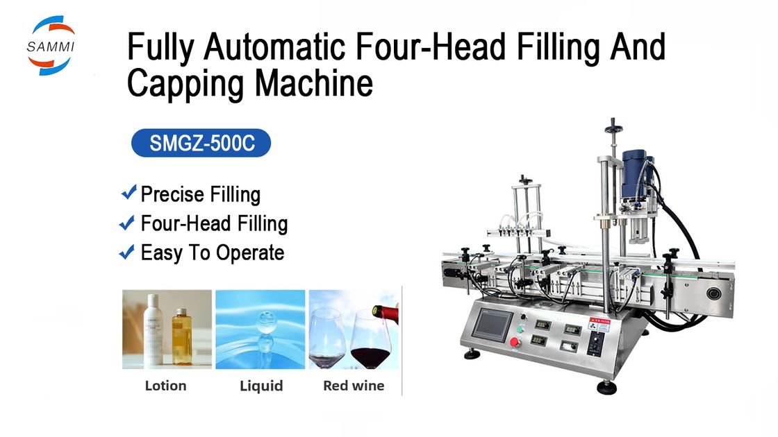 Automatic Tabletop Magnetic Pump Small Liquid Filling Capping Machine for Volume Bottle Skin Toner Massage Oil