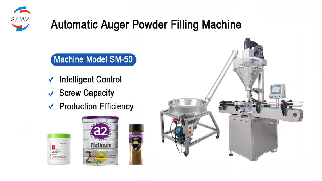 دستگاه پرکن پودر اتوماتیک برای ادویه فلفل، قهوه، پودر دندان، خط تولید بسته‌بندی کمی