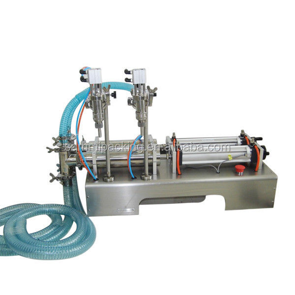 دستگاه پرکن پیستونی پنوماتیک دو سر با کیفیت بالا، مواد شوینده مایع، شامپو، پرکن ژل حمام (500-5000 میلی لیتر)