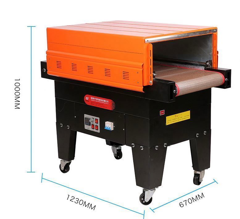 دستگاه بسته‌بندی شیرینک حرارتی جت BS-4535، تونل بزرگ، بسته‌بندی پلاستیکی فیلم PVC