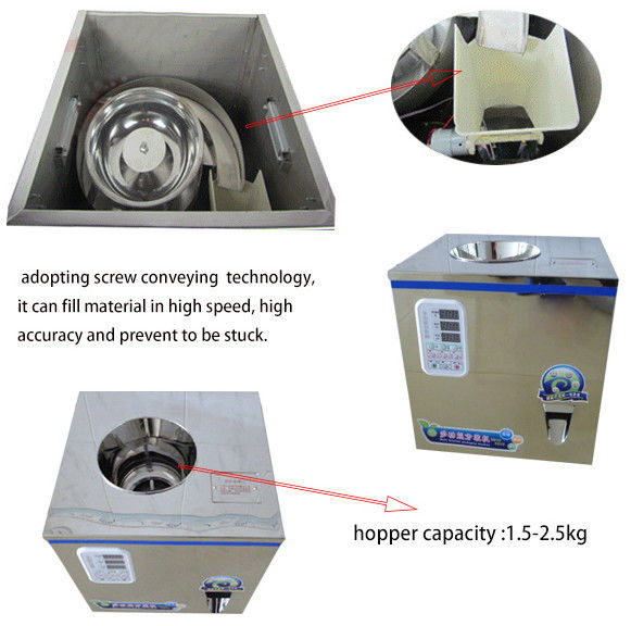 فروش داغ FZ-100 چای خشک،پودر،بذر،جهاز پر کردن وزن دانه 2-100g