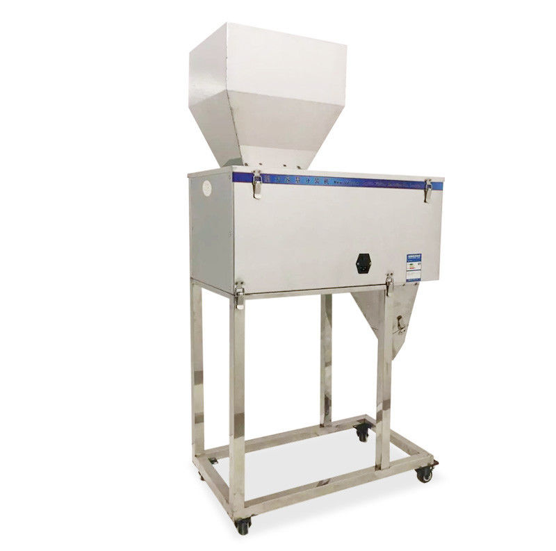ماشین پر کردن دانه های نیمه خودکار خودکار برای گندم، قند، دانه برنج با کاربردهای نوشیدنی موتور هسته ای بزرگ Hopper