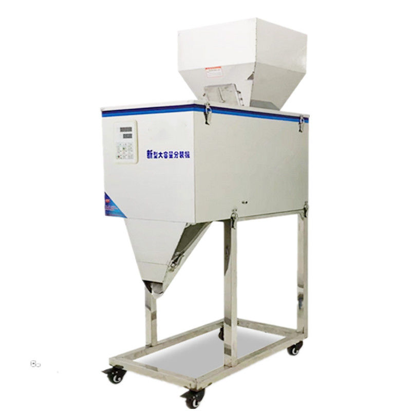 ماشین پر کردن دانه های نیمه خودکار خودکار برای گندم، قند، دانه برنج با کاربردهای نوشیدنی موتور هسته ای بزرگ Hopper