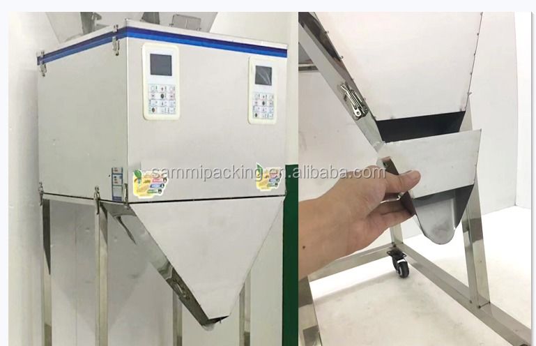 دستگاه پرکن پودر با کیفیت بالا 50-5000 گرم، دستگاه بسته بندی خودکار ذرات چای، غلات، آجیل، توزین و پرکن
