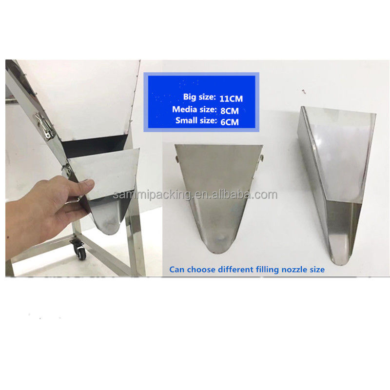 دستگاه پرکن و بسته‌بندی پودر چند منظوره با قیمت کارخانه، دانه‌ها، دستگاه بسته‌بندی چای کیسه‌ای با قیف بزرگ