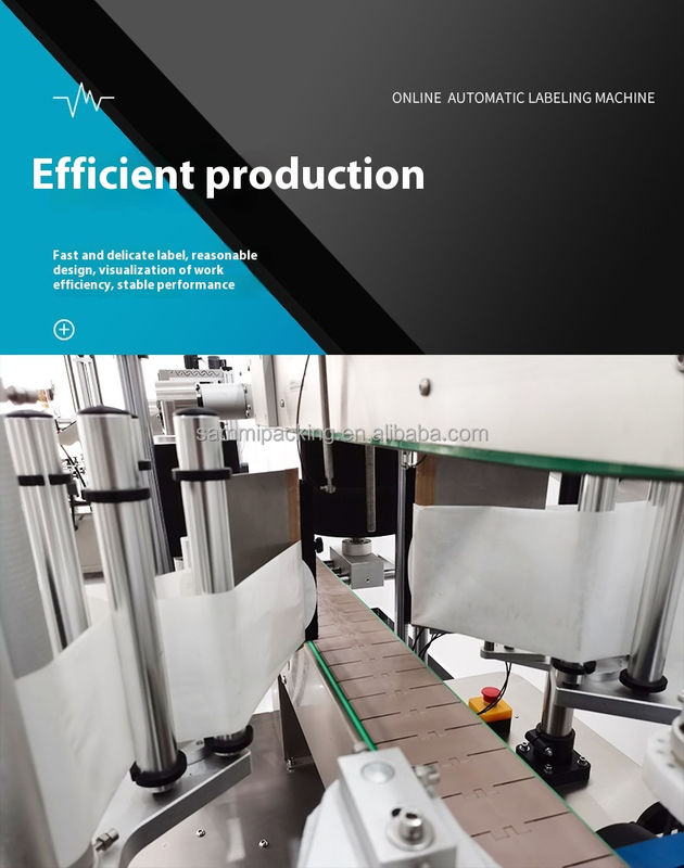 دستگاه برچسب گذاری دو طرفه اتوماتیک با دقت بالا برای بطری های پلاستیکی گرد / مربع برچسب های خود چسبنده با کانویر