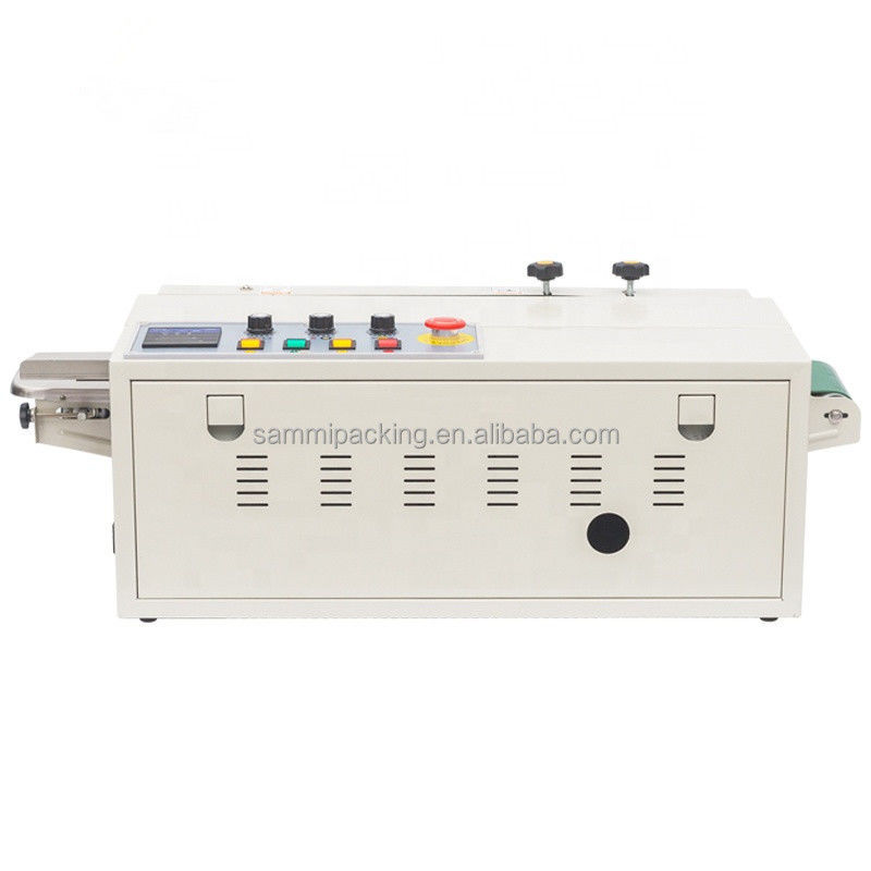 دستگاه مهر و موم کیسه های نیمه اتوماتیک افقی مهر و موم گرمی الکتریکی دستی برای کارتون ها شامل چاپ تاریخ دسته