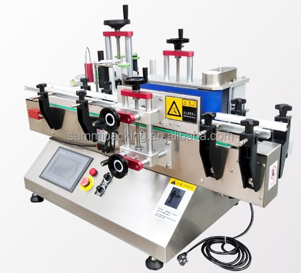 قیمت ارزان ماشین برچسب گذاری با سرعت بالا کاملا اتوماتیک با دستگاه برچسب گذاری استیکر بطری کنویر SMTBJ-50 با CE