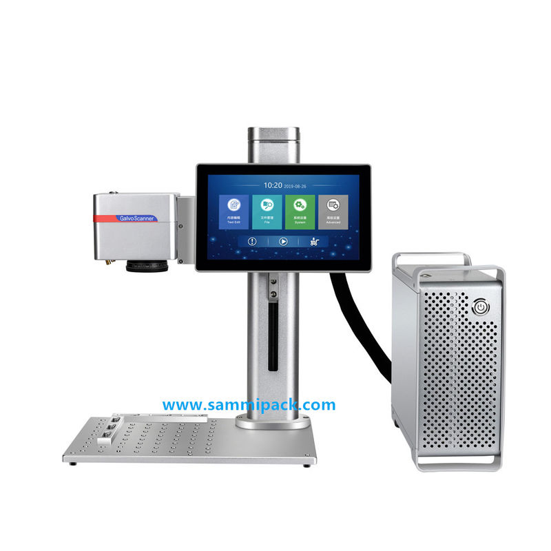 نقاش لیزری فیبر با نگهداری کم برای قطعات فلزی اندازه نقطه، پشتیبانی از کد QR / بارکد