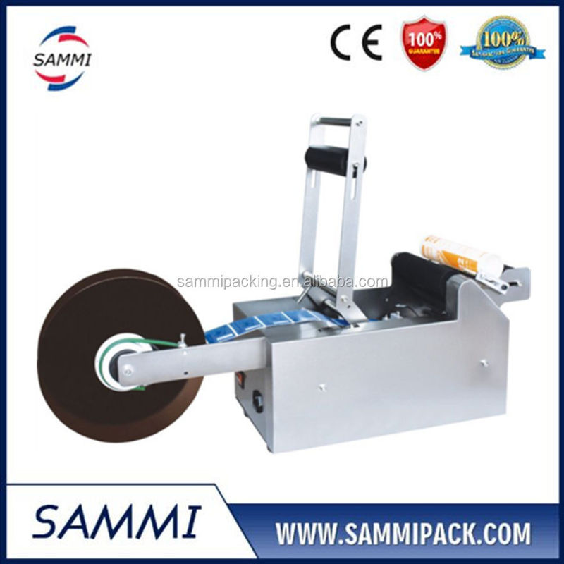 قیمت کارخانه MT-50 کیفیت بالا نیمه اتوماتیک دستگاه برچسب گذاری بطری دور، دستگاه برچسب گذاری استیکر برای بطری دور