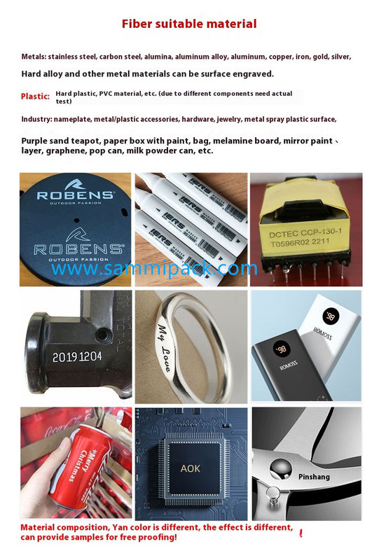 دستگاه علامت گذاری لیزری فیبر کوچک قابل حمل برای فلز 20W 30W لیزر حکاکی عمیق