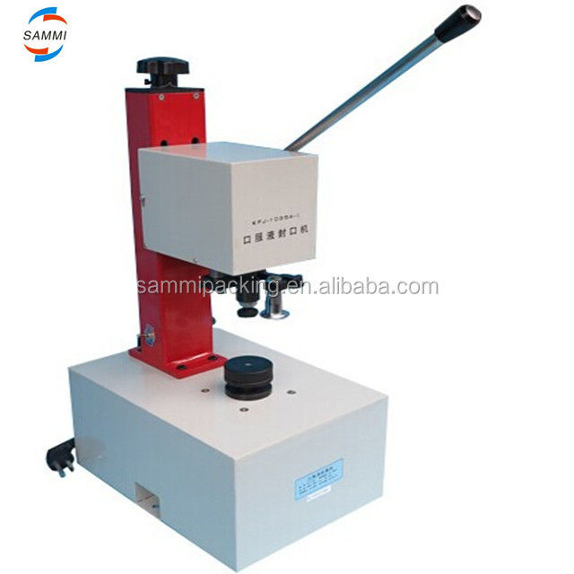 دستگاه درب‌بندی دستی برای بطری‌های مایعات خوراکی، ویال‌ها، بطری‌های پنی‌سیلین، بطری‌های آنتی‌بیوتیک