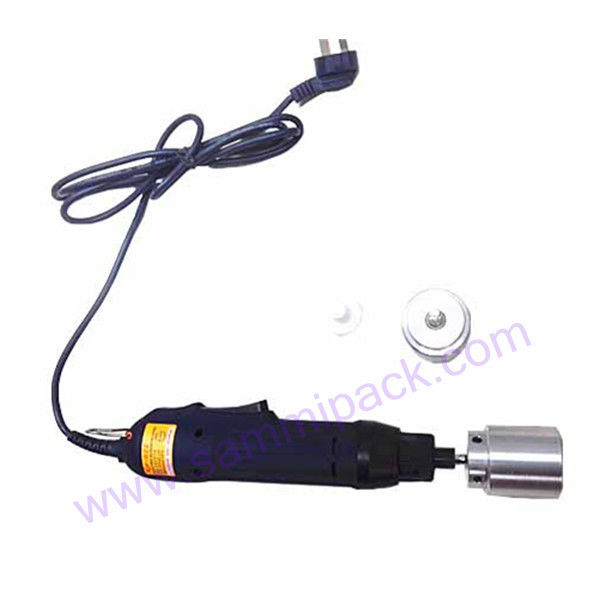 دستگاه درب‌بند برقی دستی قابل حمل، اتوماتیک با حلقه ایمنی، درب‌بند بطری پلاستیکی، ابزار آب‌بندی