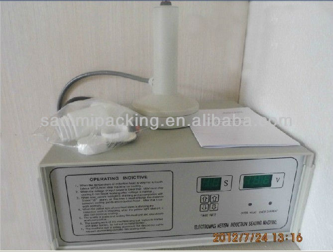 دستگاه پلمپ واشر فویل آلومینیومی برقی دستی قابل حمل برای دهانه درب بطری 20-100 میلی‌متر برای کاربردهای نوشیدنی