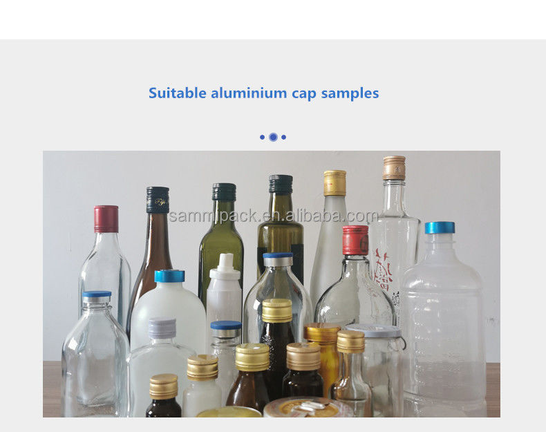 آسان کار نیمه اتوماتیک Ropp Capping ماشین ویسکی الکولی پیچ Capper برای بطری شیشه ای بطری شراب کاپ