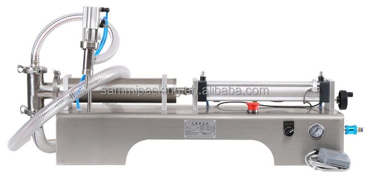 ماشین پر کردن مایع با یک سر پیستون با کارایی بالا، ماشین پر کردن نوشیدنی آب، آب، آبمیوه، آبمیوه 100 تا 1000 میلی لیتر برای بطری/دانس