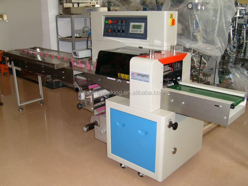 دستگاه بسته‌بندی بالش برای کوکی/صابون/شکر سفید، شکر قهوه‌ای، چوب، بسته‌بندی کیسه آجیل و دستگاه پرکن