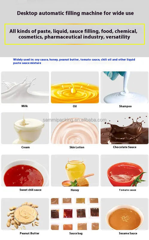 ماشین پر کردن کرم زیبایی با سرعت بالا ماشین پر کردن سس گوجه فرنگی پرکننده کره بادام زمینی با ناقل