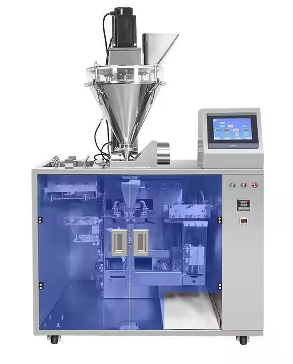 دستگاه پر کردن و مهر و موم کیسه های عمودی با سیستم کنترل PLC و صفحه لمسی، آسان برای تمیز کردن