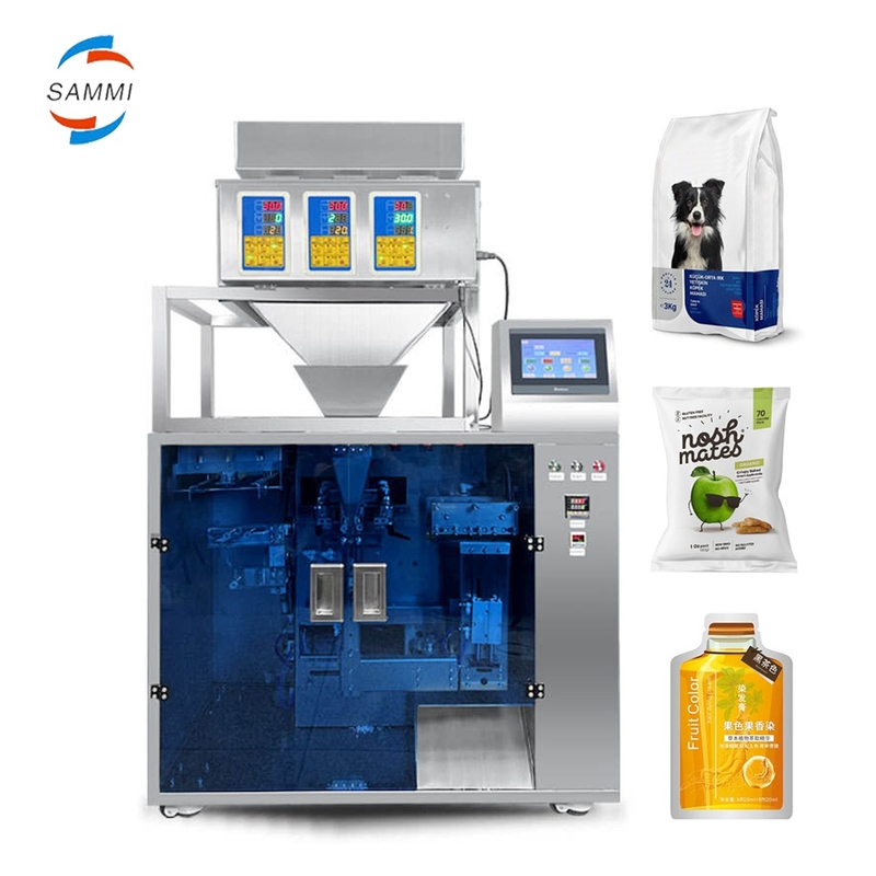 Newest 15% Energy Saving 4-in-1 Gummy/Nuts/Dried Fruit Packaging System Automatic Zipper Pouch Pick Easy Operate