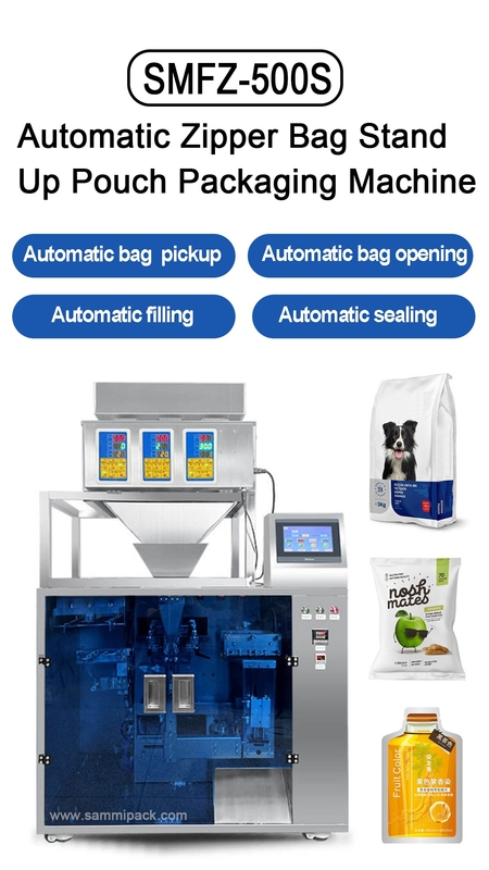 Newest 15% Energy Saving 4-in-1 Gummy/Nuts/Dried Fruit Packaging System Automatic Zipper Pouch Pick Easy Operate