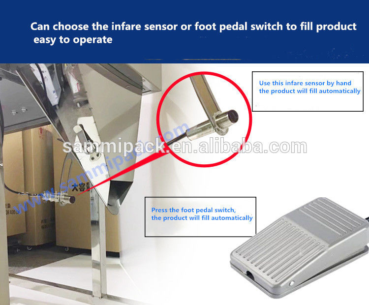 100-5000g ارتعاش دانه قهوه کیسه چای پاکت پودر کیسه نیمه خودکار بسته بندی ماشین پر کردن وزن