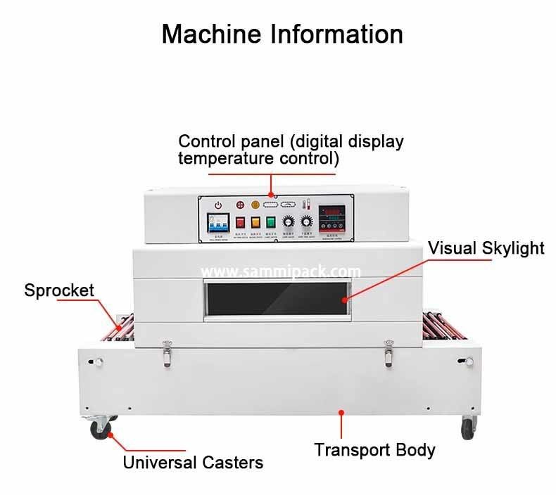 دستگاه شیرینگ پک تونلی حرارتی اتوماتیک PVC/POF/PE فروش داغ، دستگاه شیرینگ پک برای کارخانه بطری نوشیدنی با قیمت کارخانه
