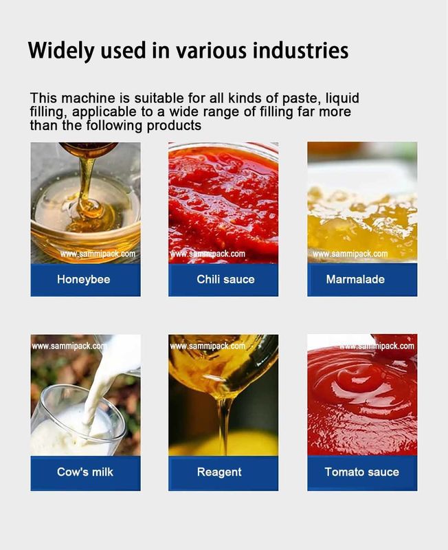 دستگاه پرکن عمودی ژل عسل سس چند منظوره تمام اتوماتیک، دستگاه پرکن با دقت بالا و کمّی
