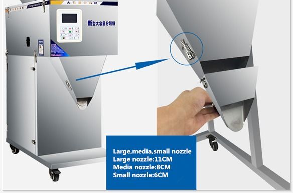 جدیدترین دستگاه تزریق چای 100-2500g ظرفیت بزرگ پودر پرکننده نیمه اتوماتیک دستگاه وزن