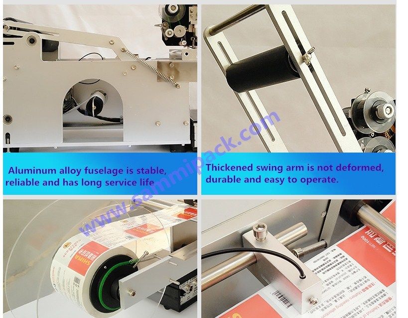 دستگاه لیبل زن نیمه اتوماتیک MT-50D با کیفیت بالا برای بطری/شیشه های گرد با دستگاه چاپ حرارتی