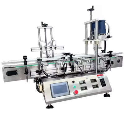 High Speed Automatic Desktop 4 Head Magnetic Pump Liquid Filling Capping Machine for Water Beverage Automatic Filling Capping