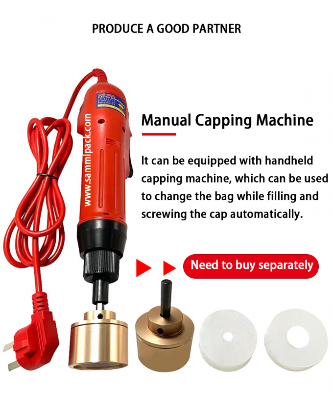 دستگاه پرکن مایعات صنعتی نیمه اتوماتیک کیسه عسل، نوشیدنی، آبمیوه با دهانه 6