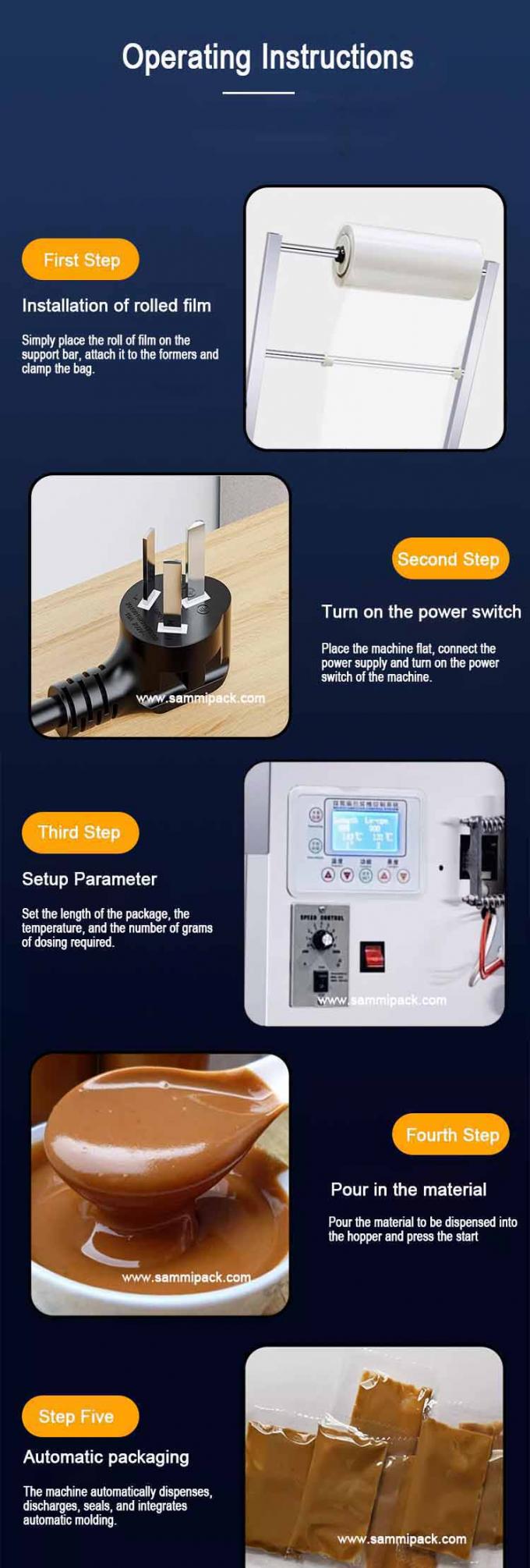 دستگاه بسته بندی چند وظیفوی اتوماتیک کیسه گوجه فرنگی خمیر مایع کتشاپ خمیر پاکت خودکار 4