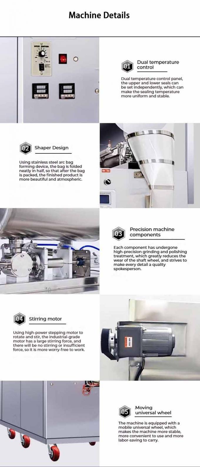 دستگاه بسته بندی چند وظیفوی اتوماتیک کیسه گوجه فرنگی خمیر مایع کتشاپ خمیر پاکت خودکار 5