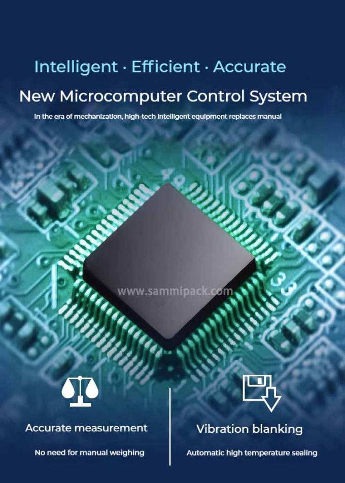 دستگاه بسته‌بندی خودکار مواد غذایی خشک با ظرفیت بیشتر، دستگاه بسته‌بندی پشتی برای دانه‌ها، آجیل، پودر ادویه، دقت 0.2 گرم 4