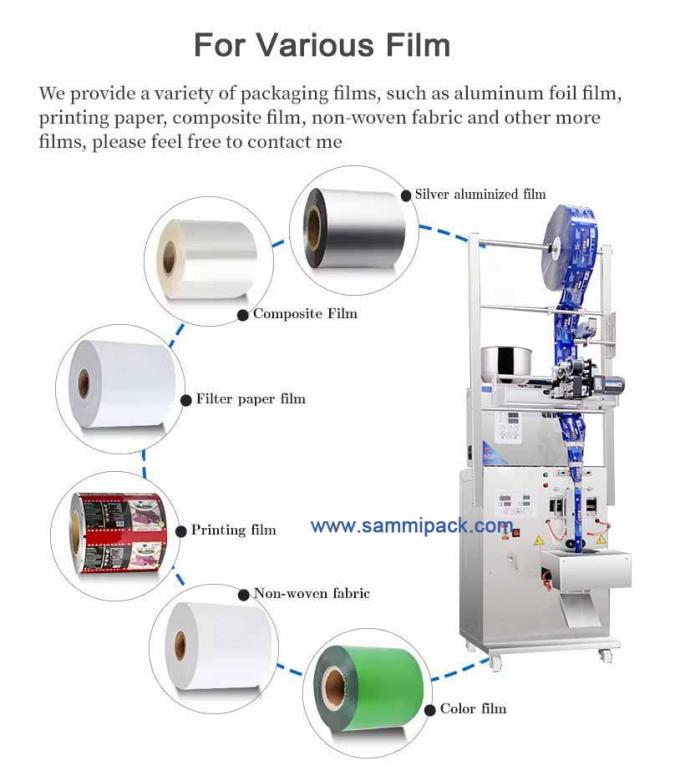 120.000 کیلوگرم دستگاه بسته‌بندی پودر چای با مواد بسته‌بندی کاغذی با وزن ناخالص واحد، همراه با دستگاه کدزن تمبر داغ 2