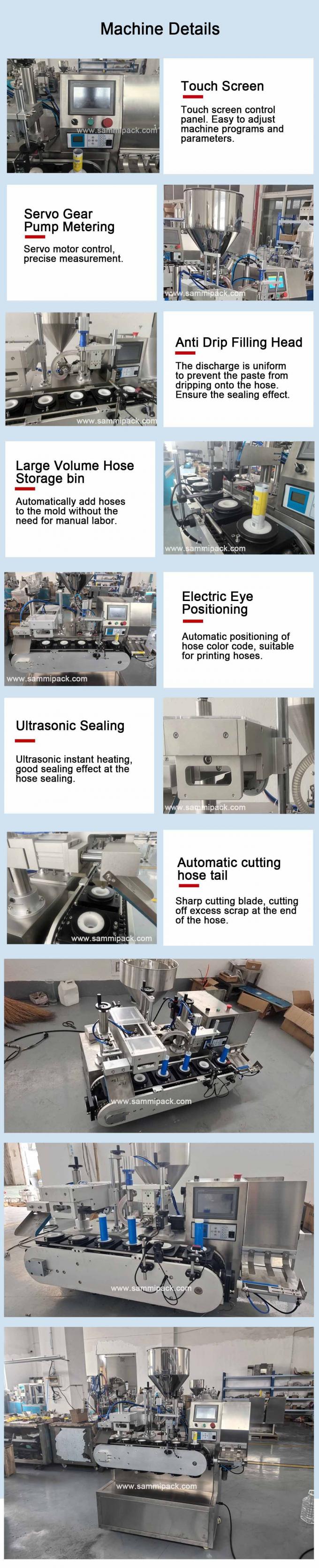 لوازم آرایشی کرم پماد پلاستیکی لوله نرم لوله پرکننده مهر و موم ماشین پر کردن و مهر و موم 4