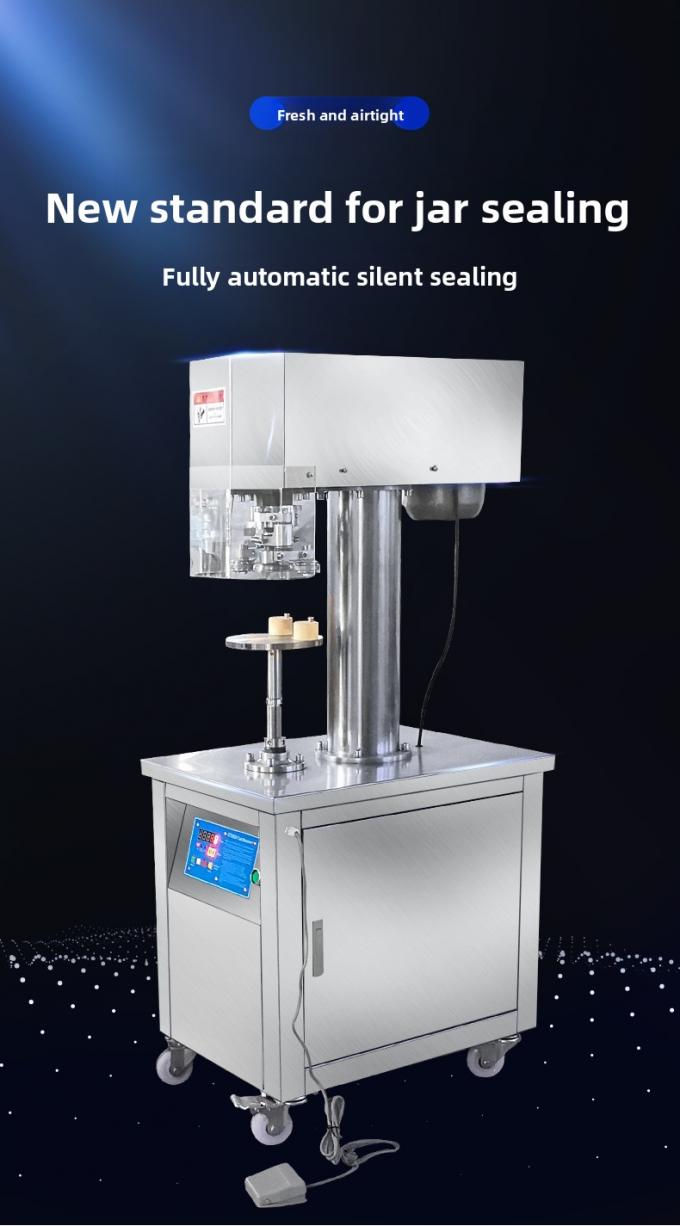 بسته بندی قوطی عمودی ماشین بسته بندی نیمه خودکار برای قوطی های پلاستیکی 0