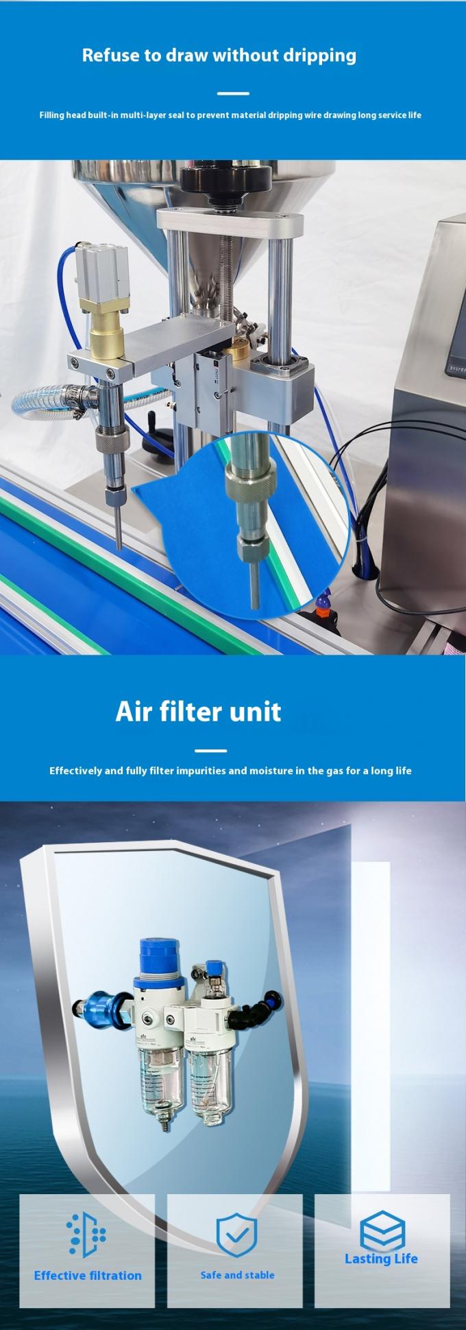 کار آسان کاملا خودکار پمپ روتور سرو دستگاه پر کردن مایع خمیر برای عسل مایع چرب بادام زمینی کتشاپ 2