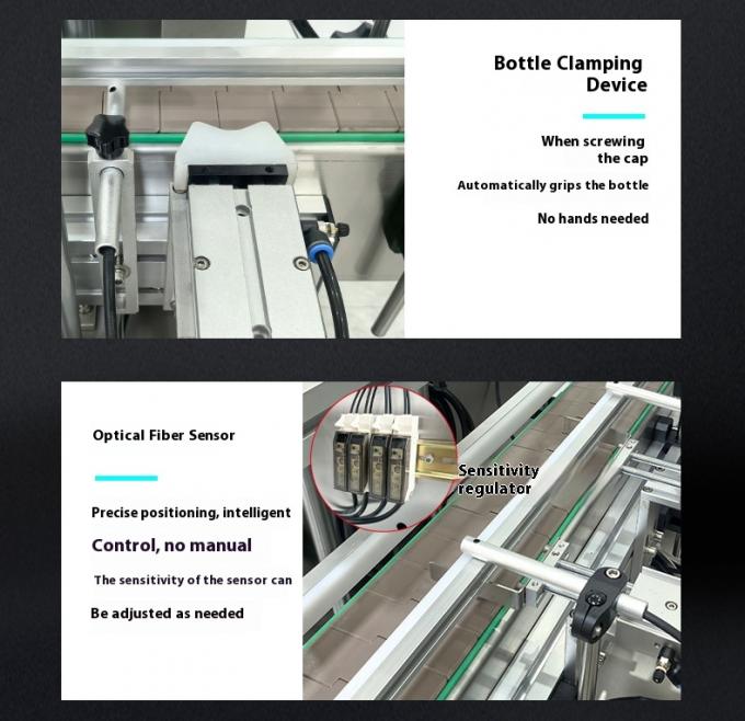 دستگاه پرکن و درببند مایعات با پمپ مغناطیسی 4 سر خودکار رومیزی با سرعت بالا برای پر کردن و درببندی خودکار آب و نوشیدنی 8